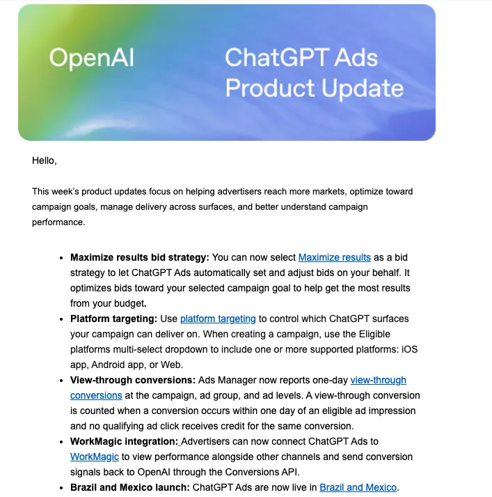 ChatGPT Ads: автоматические ставки и выбор площадок для рекламы, новости ИИ
