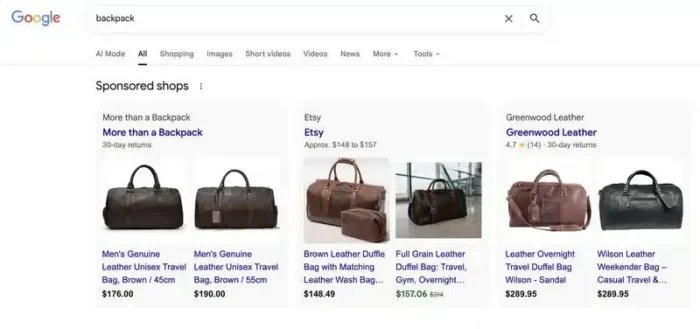 Sponsored Shops в Google Shopping - новый формат рекламы