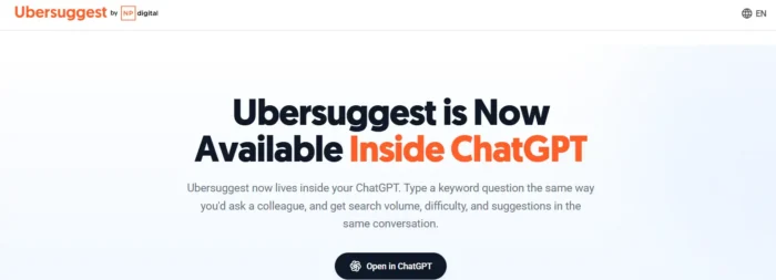 Ubersuggest внутри ChatGPT - SEO-интеграция для маркетологов